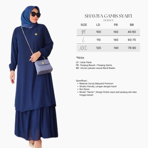 Shaviya Gamis Ceruty Fashionable - Gambar 2