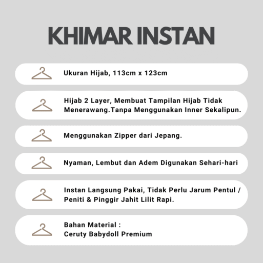 KHIMAR INSTAN 2 LAYER CERUTY BABYDOLL FASHIONABLE - Gambar 2